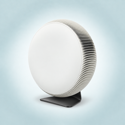 High-Capacity Smart Air Purifier with 360° Intake – White